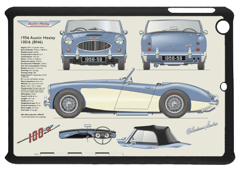 Austin Healey 100/6 1956-59 Small Tablet Covers